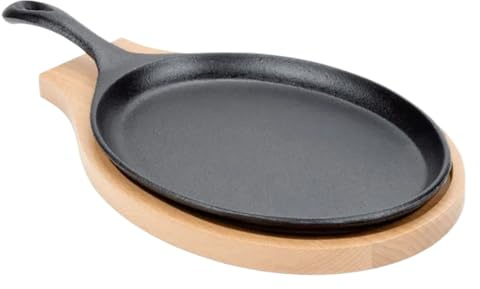 Padella in ferro di alta qualità - Padella tradizionale stagionata, pentole a fuoco alto e pesante | Assistente culinario quotidiano, versatile piastra in ghisa per tutti gli usi, robusta