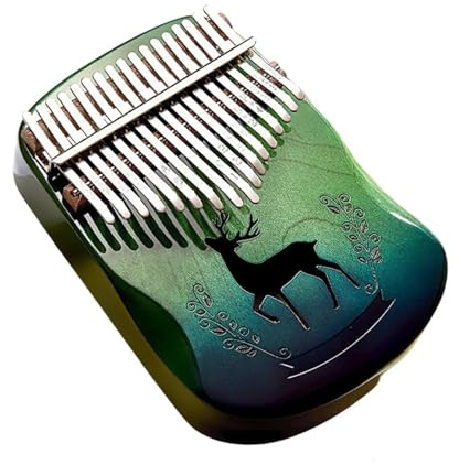 Fingerklavier-Kalimba 17 Kalimba-Musikinstrument Für Anfänger Mit Fingerabdrücken Die Allmählich Grün Werden(17TONE)