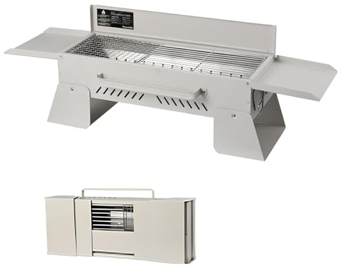 Griglia portatile a carbone da tavolo, pieghevole e leggera, perfetta per campeggio, viaggi, picnic e grigliate in cortile, facile da trasportare, design compatto