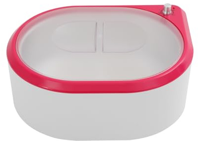 Bain Paraffine Mains et Pieds,265W Bain de Paraffine Pour Mains 2.4L Chauffe Rapide Température Réglable Adoucit et Revitalise la Peau Serre et Lisse les Rides (Rouge)