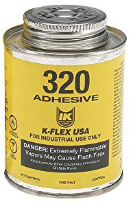 K-Flex Usa Rubatex R-320 Contact Adhesive, Amber, 1 pt.