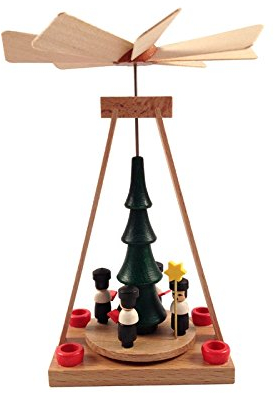 Rudolphs Schatzkiste Mini cantanti del Canto Natalizio della Piramide 13 Montagne del Minerale metallifero della Piramide della tavola della Piramide di Natale di cm Nuove