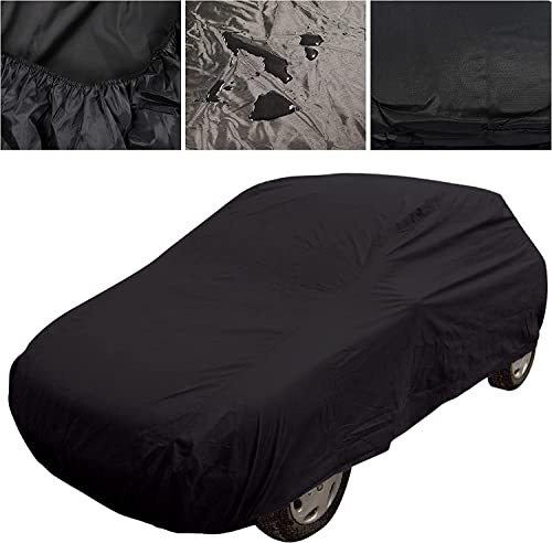 MP Essential Indoor & Outdoor All Season Water Resistant & Breathable Full Car Cover - BLACK (Medium - 170 x W 65 x H 47)