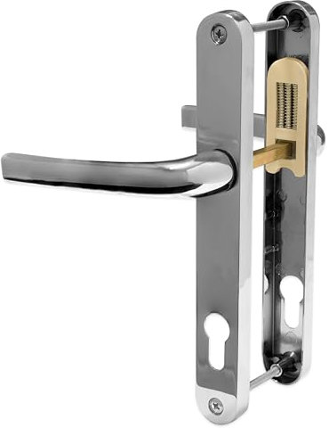 UPVC Door Handle Avocet Pioneer Sprung 92mm PZ Double Glazing Pair Set Patio PVC Chrome 215mm