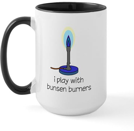 CafePress I Play with Bunsen Burners Large Mug 15 oz (444 ml) Ceramic Coffee Mug