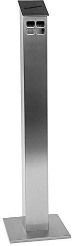 Hiska Standascher Edelstahl, Freistehend, Rostfrei, Standaschenbecher, Außenbereich, Innenbereich, Made in Germany