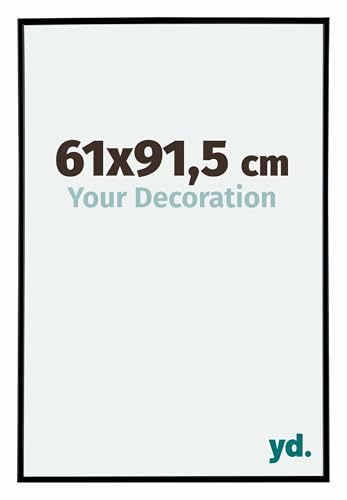 Your Decoration - Bilderrahmen 61x91,5 cm - Schwarz Matt - Bilderrahmen aus Kunststoff mit Acrylglas - Antireflex - 61x91,5 Rahmen - Evry