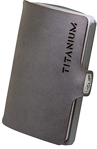 I-CLIP Porte-Cartes de crédit en Titane ultraléger avec Pince à Billets Interchangeable - Porte-Cartes Titan Minimaliste et Durable - Portefeuille Fin - Porte-Monnaie - Dark Titanium Gris Urbain