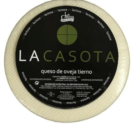 1/2 Queso La Casota de oveja tierno - SIN LACTOSA. El manchego artesano más premiado de Castilla La Mancha. Ideal para regalar.