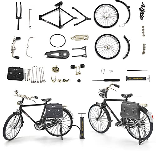 xinrongda Bicycle Model Scale DIY,1:10 Mini Bike Model Retro, Classic Handmade DIY Fahrraddekoration Modell, Art Dekoration Ornamente für Home Office