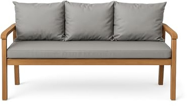 Bankauflage für Gartenbank- Polsterauflage für & Hollywoodschaukel-Gartenschaukel Kissen-hollywoodschaukel Kissen-bankkissen Outdoor (160 x 50 x 50 cm, Grau)