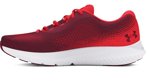 Under Armour UA Charged Surge 4 Zapatillas de deporte de hombre, zapatillas para correr transpirables, color gris brezo/rojo/rojo