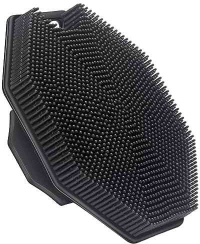 Alyvisun Silikon Körperbürste Dusche mit Haken, Weicher Körper Massagebürste Badebürste [Sanftes Peeling und Massage], Silicone Body Scrubber für Frauen, Männer und Kinder Alle Hauttypen