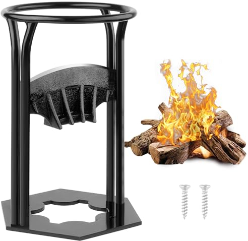Fendeuse Bois Manuelle Rapide de Bûches Outil de Séparation Manuel Fendeur Intégrale Fendage Bois Acier à Haute Résistance Stable Pour le Camping Maison Extérieur 32x20cm