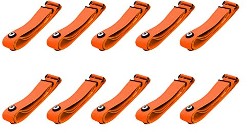 Spamietz 10X para la frecuencia cardíaca cinturón de pecho ajustable correa elástica para monitor deportivo cinturón de frecuencia cardíaca