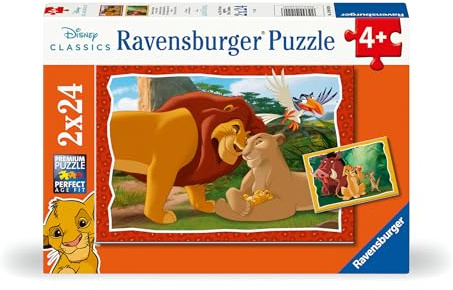 Ravensburger Puzzle Der König der Löwen Kreis des Lebens - 2x24 Teile | 2x24 Teile Disney Der König der Löwen Puzzle, Kinderpuzzle ab 4 Jahre, Ravensburger Qualität