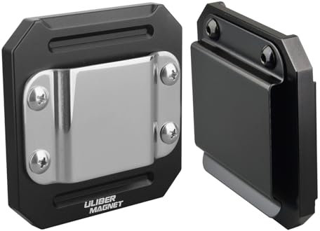 ULIBERMAGNET Bohrer-Halter, Gürtelclip, robuster Clip-On-Gürtelhalter, solides Aluminium, Werkzeug-Holster mit Gürtelclip-Haken für Akku-Bohrer, Schlagschrauber, Maßband, Werkzeuge mit Aufhänger-Clips