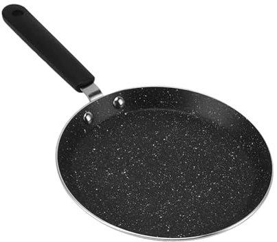 Pentola Antiaderente per Crêpe, Tortiera in Lega di Alluminio, Padella Piatta per Pancake da 10 Pollici Tawa Dosa Tortilla Pan, Piastra per Pancake Padella per Roti,