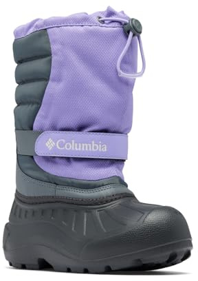 Columbia Unisex-Child Powderbug Snowlite Hiking Boot | Fully Waterproof, Insulated, Removable Inner Liner, Slip-On