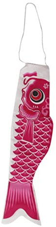 ABOOFAN Bandera De Carpa Japonesa Manga De Viento Koinobori Rojo Decoración Para Hogar