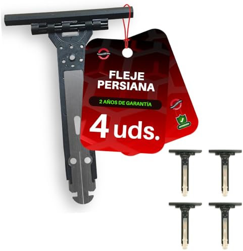 4 bandes de volet roulant de 15,5 cm | Supports pour sangles de volet roulant en aluminium et PVC | Acier inoxydable et nylon gris | Bande de sécurité pour union des lamelles de volet roulant et de