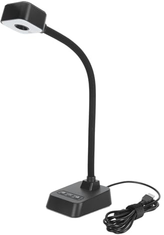 Bonbela 4K USB-dokumentkamera 360 Grader Roterbar Lins Autofokus 3 Nivåer LED-ljus AI Brusreducerande Mikrofon Hopfällbar för
