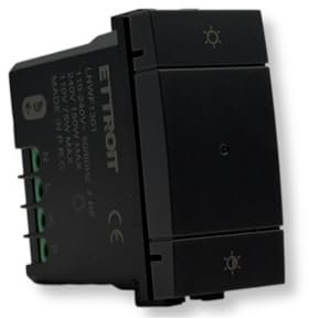 IXTRIMA Interruttore dimmer connesso Smart Wifi Tuya frutto modulo compatibile con supporti Bticino Living nero