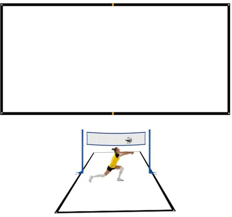 Set di marcatori da campo di gioco – robusti limiti del campo di gioco, doppio gioco singolo | sportivi portatili, attrezzatura da campo da tennis riutilizzabile per uso quotidiano