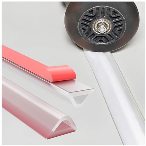 Hzetuu Barriera Doccia Ferma Acqua Silicone (100cm) - Bordo Doccia Anti Acqua Autoadesivo Flessibile, Barriera Antiacqua Doccia Pieghevole, per Un Accesso alla Doccia Senza Barriere