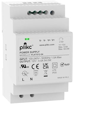 Plikc - Alimentatore switching modulare tensione regolabile (12Vdc - 4,5A - 54W)