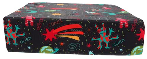 FRCOLOR Cojín Elevador para Silla Infantil, Grueso 32x32x8 Cm, Acolchado de Espuma Densa, Protección para Niños, Uso en Comedor y Viajes, Color Negro Espacio, Asiento para Bebés