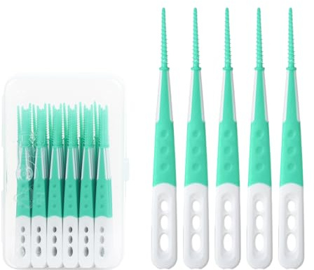 Fogbush Brossettes Interdentaires 60 Pièces Soie Extra-Souple 0.5mm Élimine La Plaque et Les Résidus Confort Maximal et Design Ergonomique Pour une Hygiène Bucco-Dentaire Irréprochable