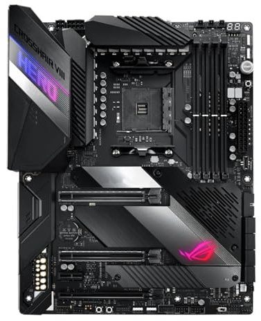 Cartes mères Fit for ASUS Crosshair VIII Hero, chipset AMD X570, Compatible avec Les processeurs de Bureau Ryzen série 5000, 128 Go mémoire DDR4