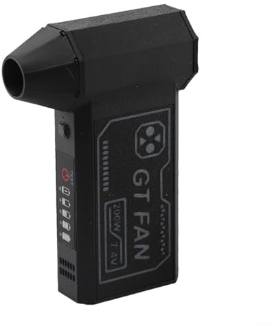 Homeponnew Para mini ventilador de turbina de 140000 rpm, rendimiento de alta velocidad con 3 ajustes de viento y pantalla de alimentación de batería para oficina en casa o viajes
