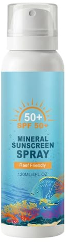 Spray Solskydd SPF 50 UVA / UVB Mist Solblock | 120 ml Solskyddande Närande Dimma För Kvinnor, Män och Tonåringar, Kropp och Ansikte, Resor, Semester, Pendling, samt