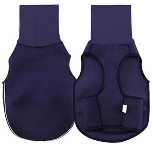 Chaleco calmante para perros para mascotas pequeñas, XS, chaqueta calmante para perros con envoltura para orejas de cuello alto, tira reflectante para seguridad de viaje, se adapta a pecho de 33-43 cm