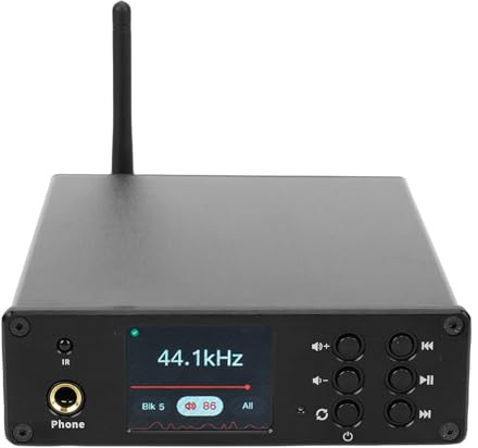 XUMIUZIY Digital Preamp Bluetooth 5.4-mottagare |2-kanals Förstärkaravkodare med TFT-skärm USB Koaxial Optisk för Ljudsystem (#1)