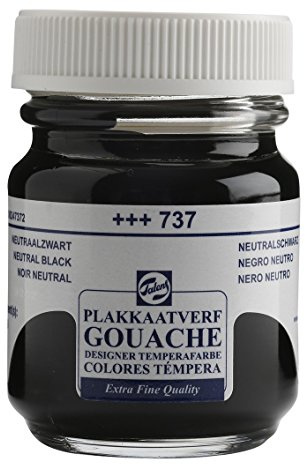 Talens Neutral black - GOUACHE PAINT 50ml JAR