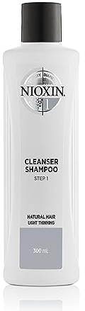 NIOXIN System 1 Cleanser Shampoo (300 ml) – Shampoo gegen Haarausfall für naturbelassenes, dezent dünner werdendes Haar – Tiefenreinigungsshampoo zur Haarverdichtung