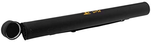 Unbekannt Tubo per canna da pesca a mosca, 65 cm/75 cm/85 cm, custodia rigida nera con tracolla per il trasporto (65 cm)