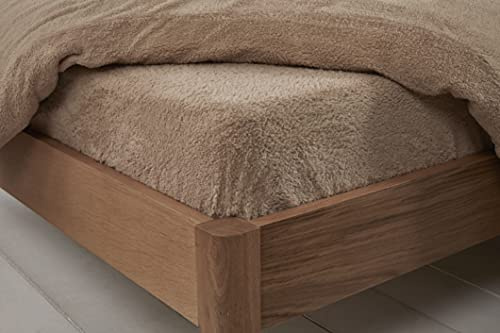 Brentfords Teddy - Sábana Bajera Ajustable para Cama de Matrimonio, Color Gris