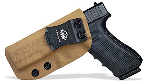 IWB Tactical KYDEX Pistolenholster Für: G17 22 31 Pistolenhalfter Hängend Verdeckte/Versteckte Pistole Case Waffenholster (Tan, Left Hand Draw (IWB))