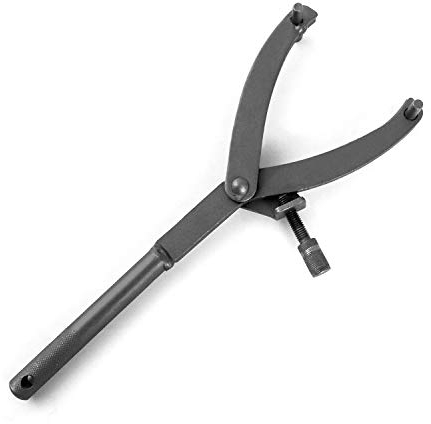 QWORK® Adjustable Fly Wheel Wrench, Motorcycle/Bike Clutch Flywheel, Universal Wrench Spanner Pulley Sprocket Holder Locking Tool