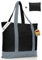 COTTARA® Canvas Tote bag große Stofftasche mit Reißverschluss – gefütterte Baumwolltasche Canvas Tragetasche – ideale Einkaufstasche, Shopper und Badetasche Herren Damen - 25L schwarz