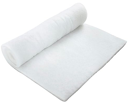 Deco Woerner Deko-Schnee-Vlies-Rolle 200 cm lang, 2 cm hoch, 100 cm breit schwer entflammbar Winterdeko Weihnachtsdeko Kunstschnee