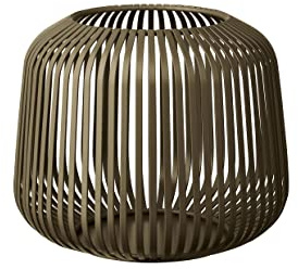 blomus Laterne Lito | Burned Metal | Größe S | 20L x 20B x 17H cm | Kerzenhalter Burned Metal | Windlicht aus Edelstahl | Laterne Deko | Indoor Windlicht