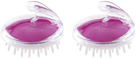 SIGANDG Brosse de shampooing pour brosse de massage du cuir chevelu[Humide et Sec]brosse à cheveux en silicone,Nettoyage en Profondeur et Exfoliation Douce Stimule la Croissance des Cheveux(Violet)