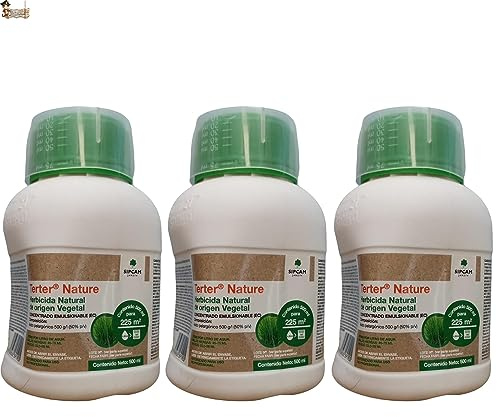 BricoLoco.com Herbicida de post-emergencia no selectivo ¡PACK 3x0,5 LTS! Actúa por contacto contra malas hierbas anuales de hoja ancha y gramíneas, musgo y algas. Bio-herbicida de origen vegetal (3)