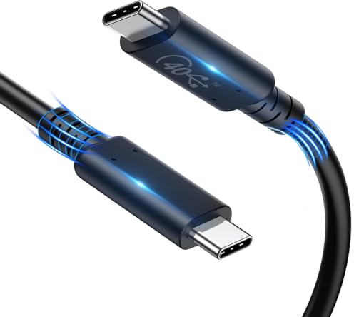 USB 4 kabel, USB C auf USB C Schnellladekabel, 240W USB-C Ladekabel, 40 Gbit/s Datenkabel, Unterstützt 8K-Video HD Display, für MacBook, Typ-C Laptops, iPhone, Galaxy, Docking Station, SSD, Hub, 1.5m