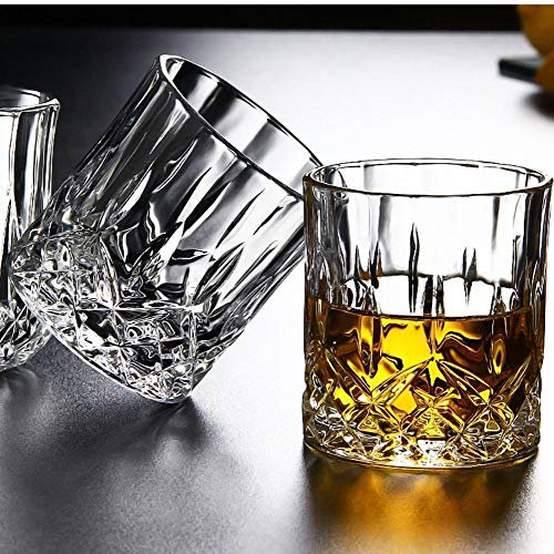SHOUKAII Bicchiere da whisky Bicchiere da whisky scozzese Bicchiere da whisky trasparente a forma di bicchiere Bicchiere da whisky Bar Club